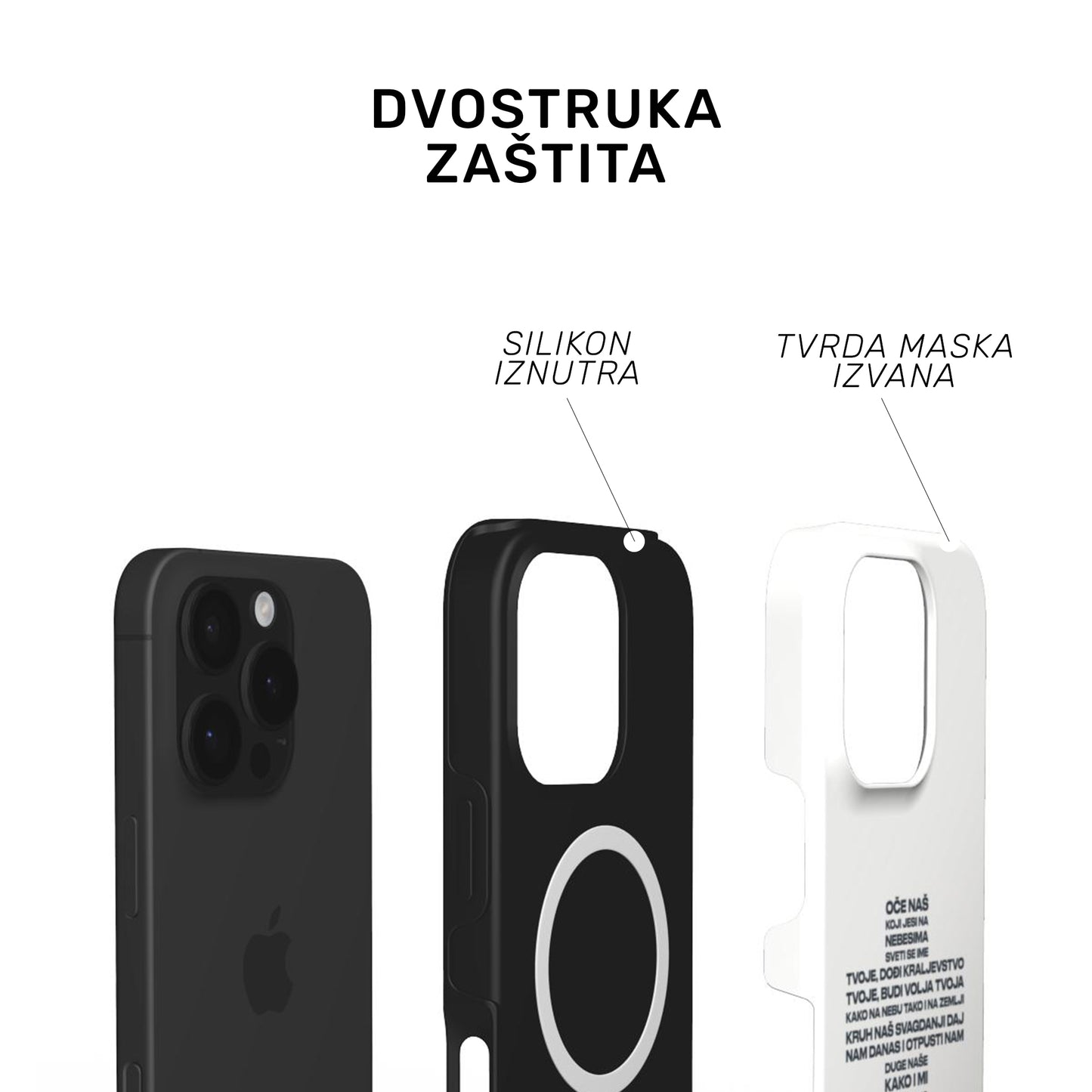 Tough MagSafe maskica "Oče naš bijela"