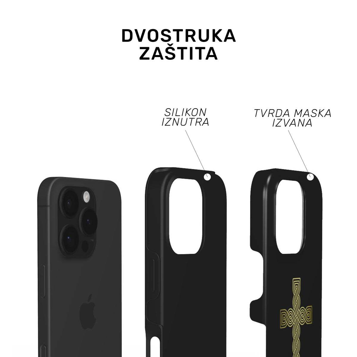 Handyhülle "Kroatisches Flechtwerk-Kreuz"
