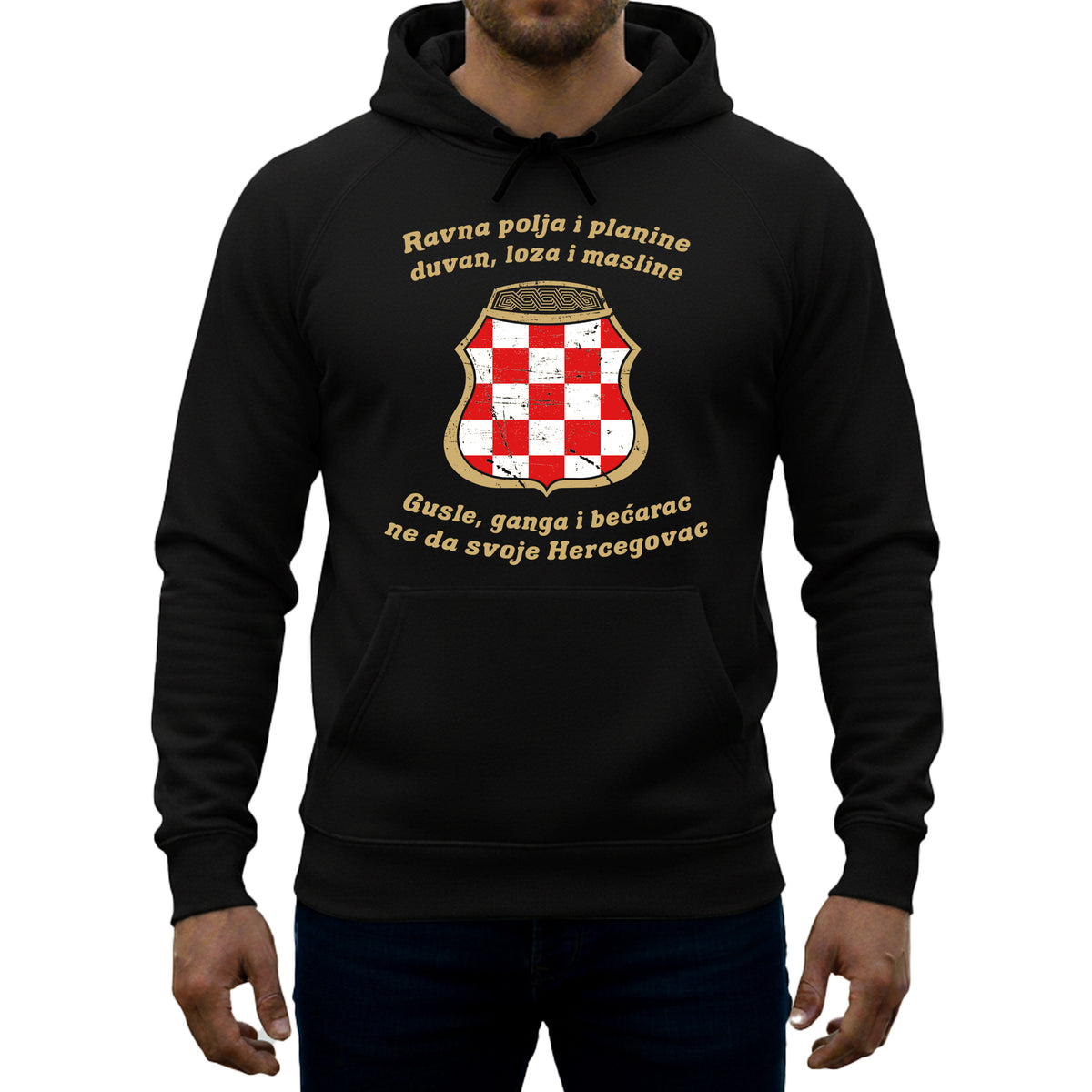 Kapuzenpullover "Ne da svoje Hercegovac"