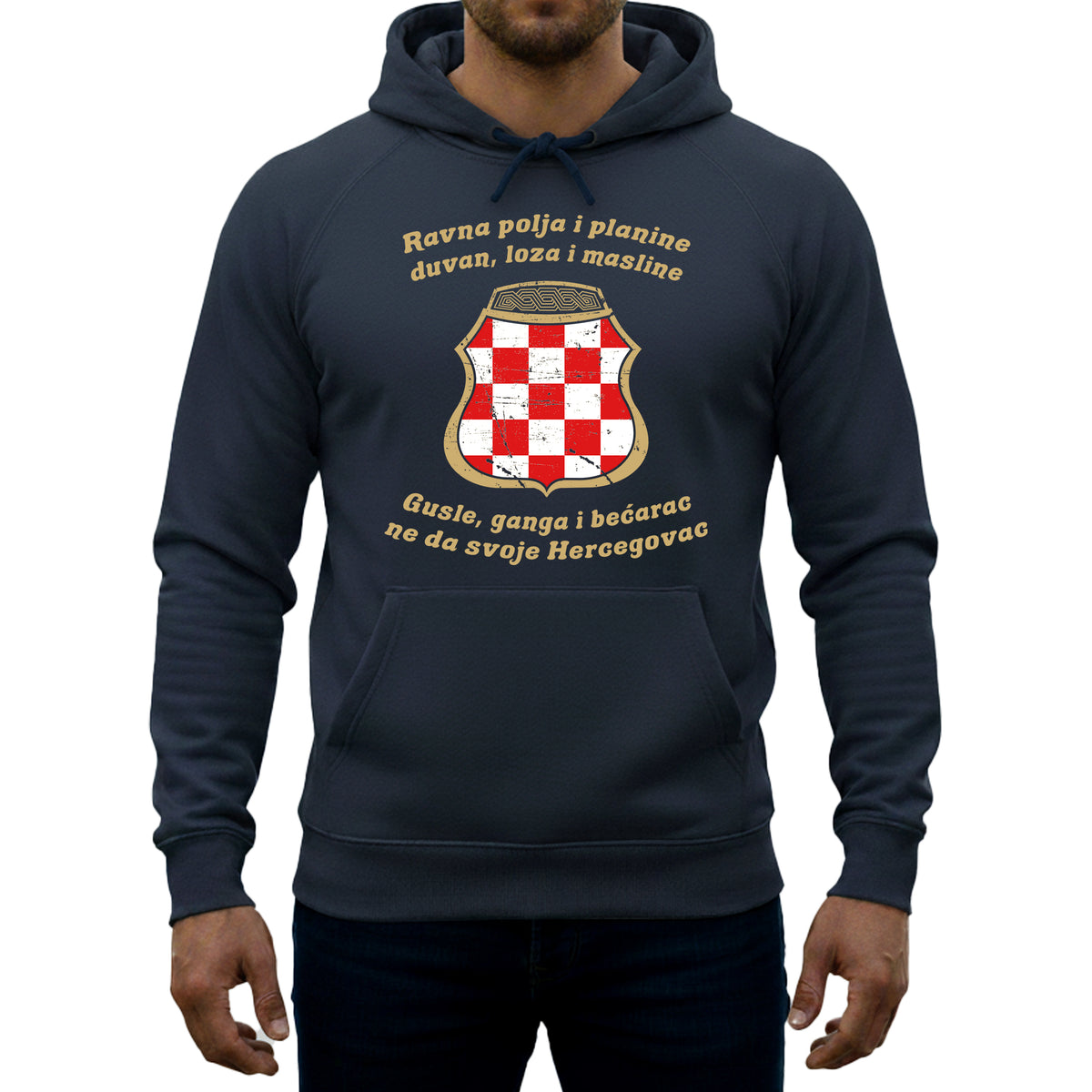 Kapuzenpullover "Ne da svoje Hercegovac"