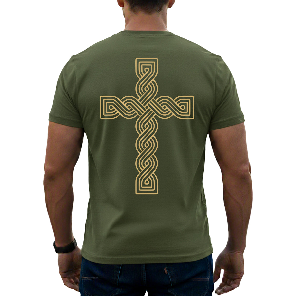 T-Shirt "Kroatisches Flechtwerk-Kreuz"