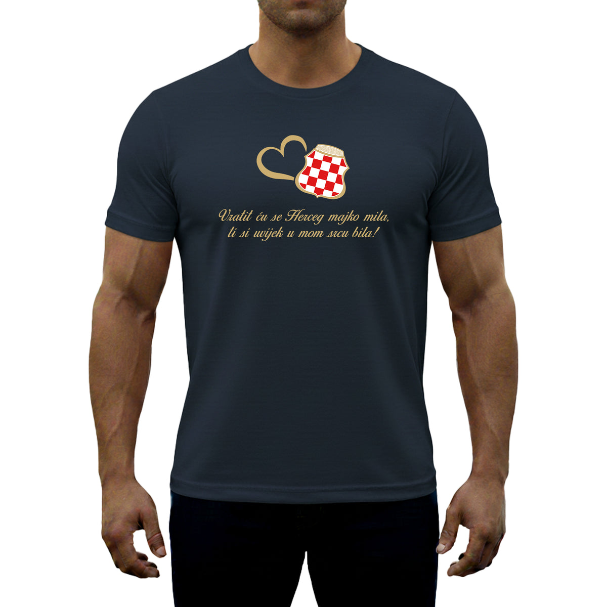 T-Shirt "Ich werde zurückkehren, Mutter Herzegowina"