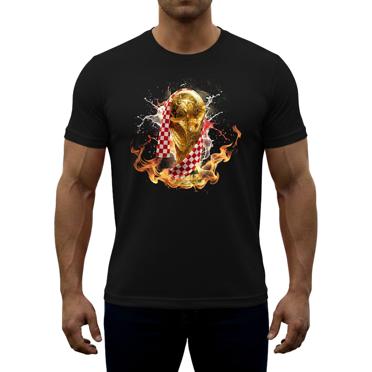 Fan-T-Shirt "Iznad svih Hrvatska"