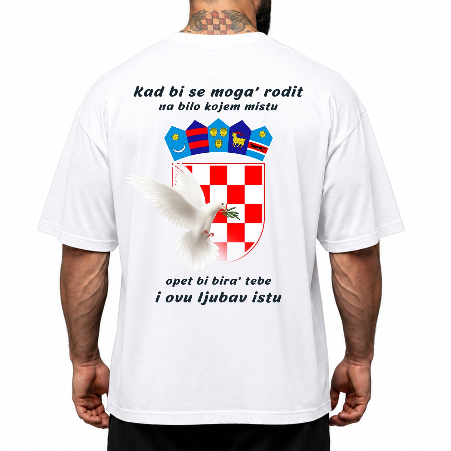 Oversize majica "Kad bi se moga' rodit"