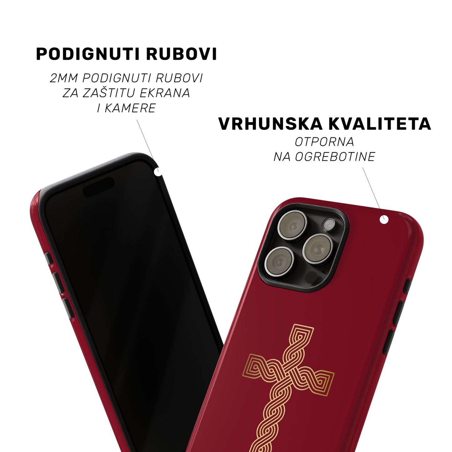 Tough maskica "Križ pleter crvena"