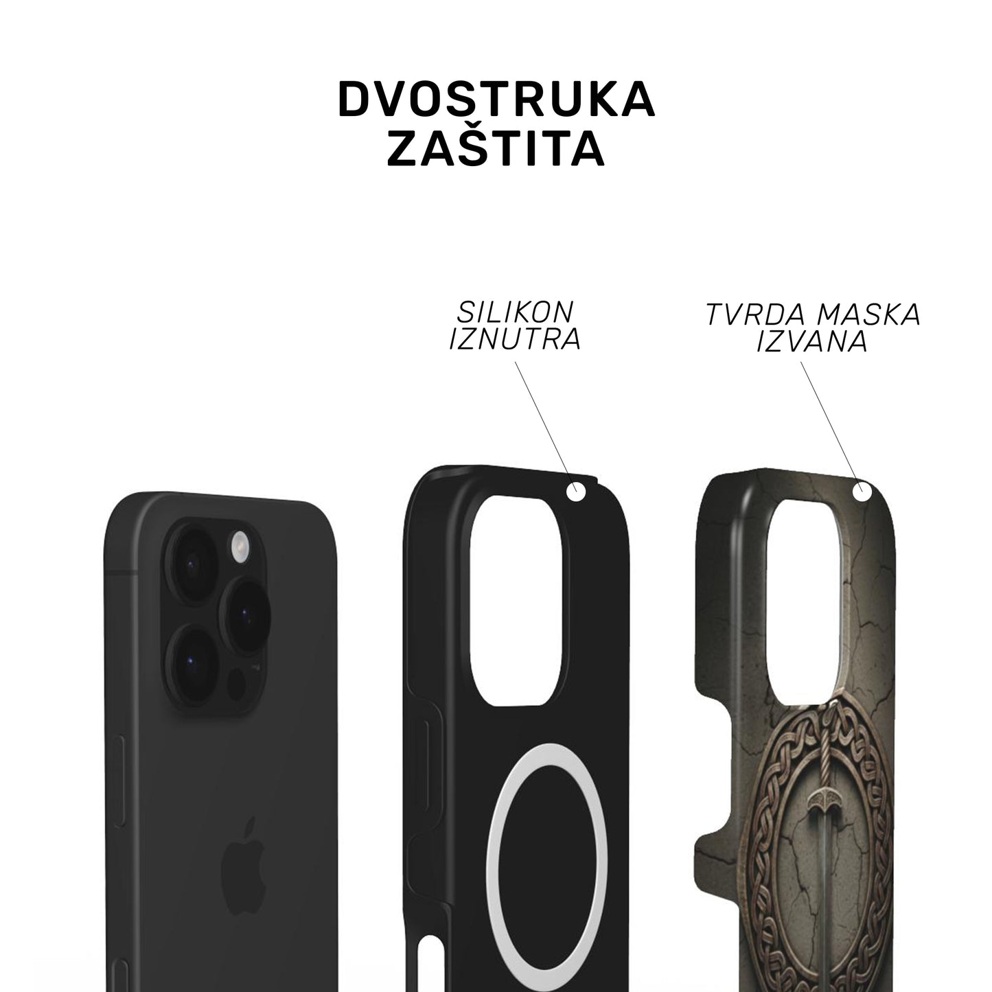 Tough MagSafe maskica "Bog i Hrvati kamen"