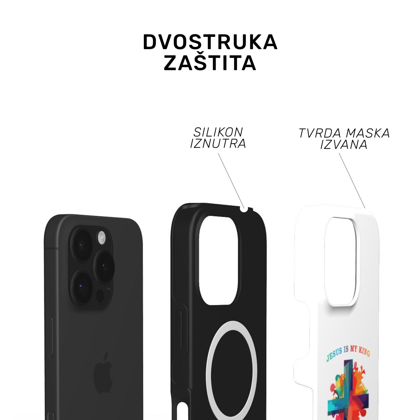 Tough MagSafe maskica "Jesus is my King"