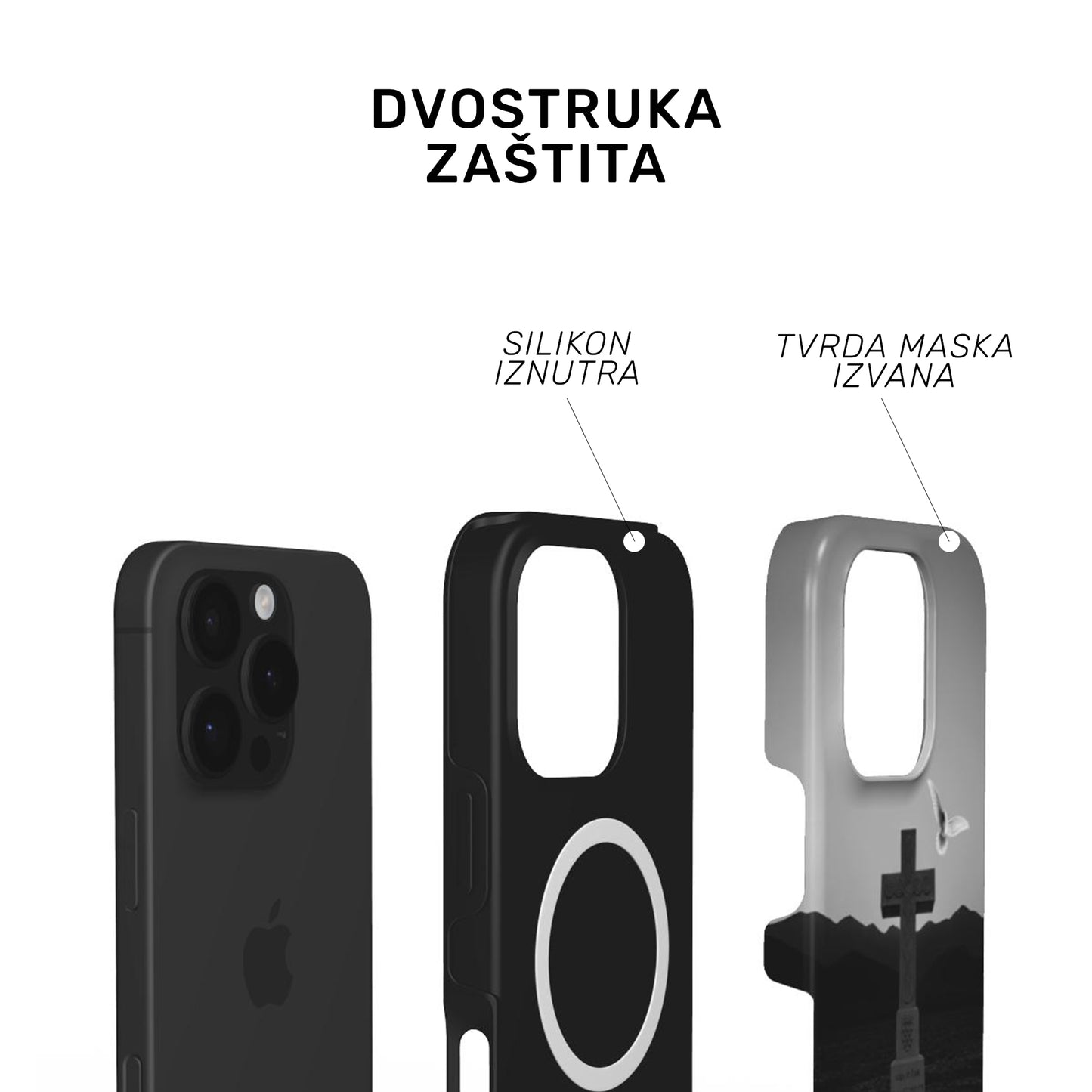 Tough MagSafe maskica "Bijeli križ"