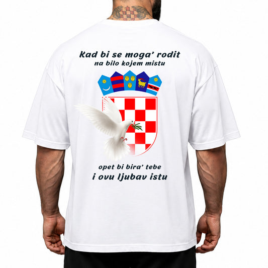 Oversize majica "Kad bi se moga' rodit"