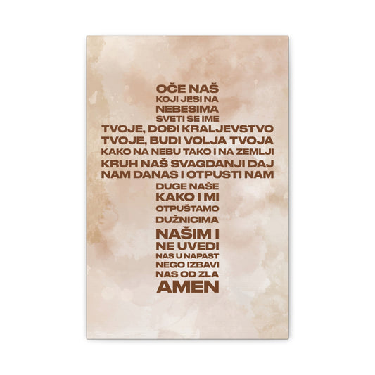 Canvas "Oče naš"