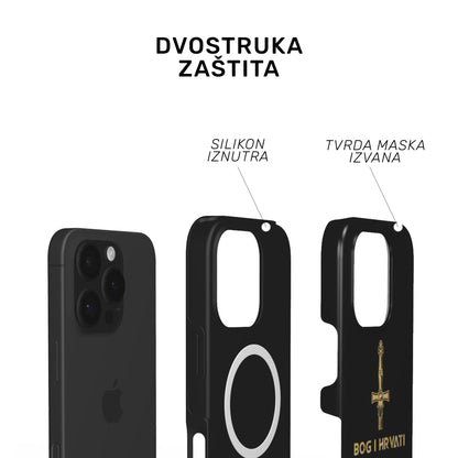 Tough MagSafe Maskica "Bog i Hrvati crna"