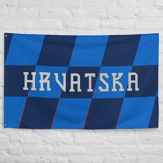 Fanfahne „Kroatien“ blau