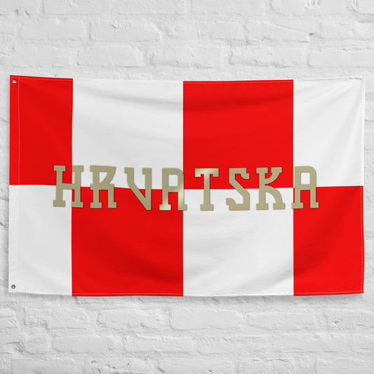 Fanfahne „Kroatien“ weiß-rot