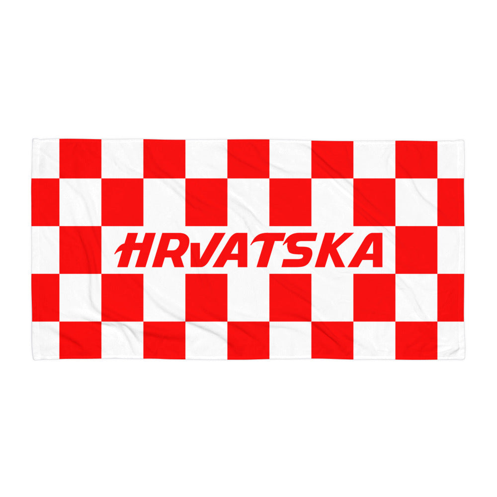 Ručnik za plažu "Hrvatska" crveni