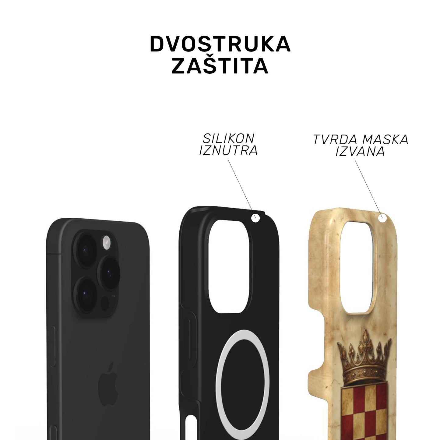 Tough MagSafe maskica "Stari hrvatski grb"